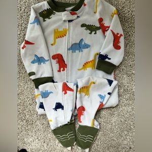 Carters 18 month zip up footed pjs